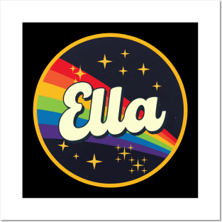 Ella // Rainbow In Space Vintage Style Posters and Art